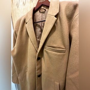 Old Navy Men’s Tan Topcoat/Overcoat/Pea Coat XXL